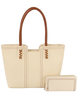 Fashion 2-in-1 Shopper Wallet Set LHU5221WZ BIEGE